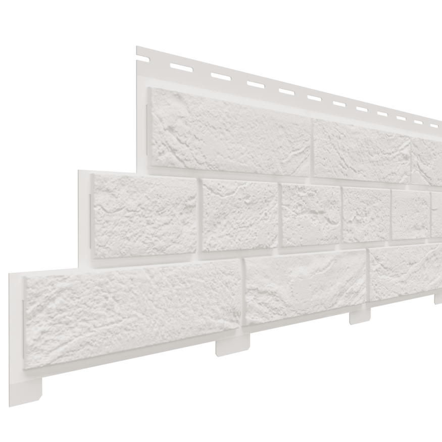 Фасадная панель Доломит, Кирпич Славянка, Белоснежный купить в Тольятти