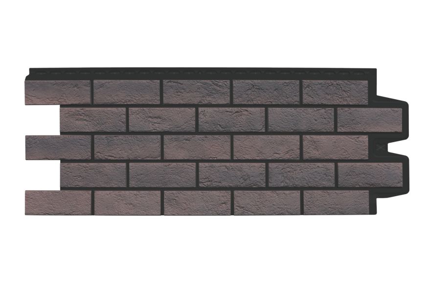 Фасадная панель Grand Line, Состаренный кирпич Design Plus, Кофе (Черный шов) купить в Тольятти