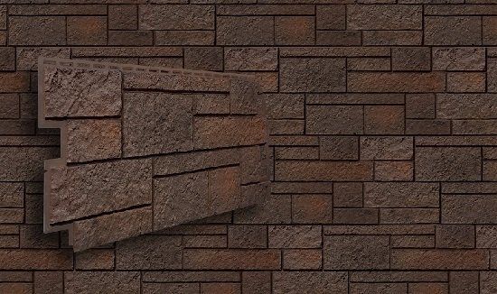 Фасадная панель VOX Sandstone (Сандстоун) в темно-коричневом цвете купить в Тольятти