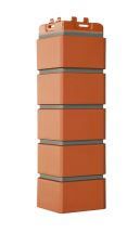 Угол наружный Grand Line, Клинкерный кирпич Design, Терракотовый, шов RAL 7006