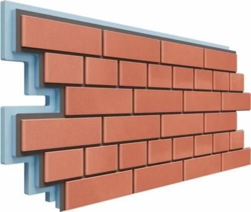 Фасадная термопанель Доломит Кирпич 40 мм, Красный купить в Тольятти