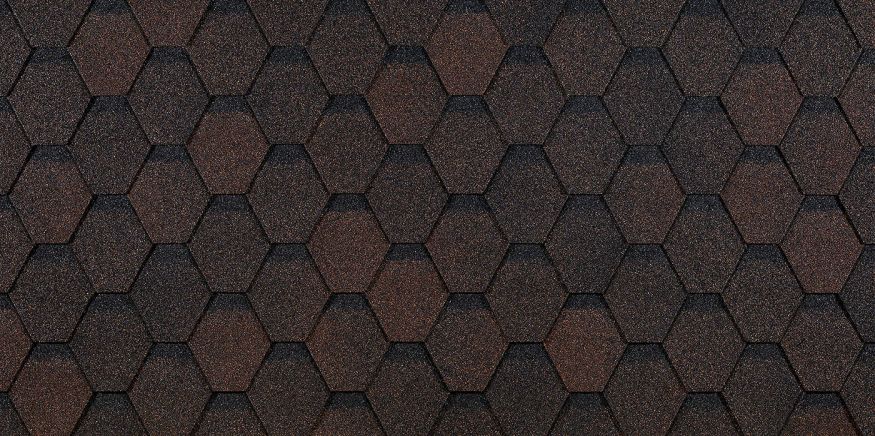 Гибкая черепица Docke EURASIA, Шестигранник, Коричневый купить в Тольятти