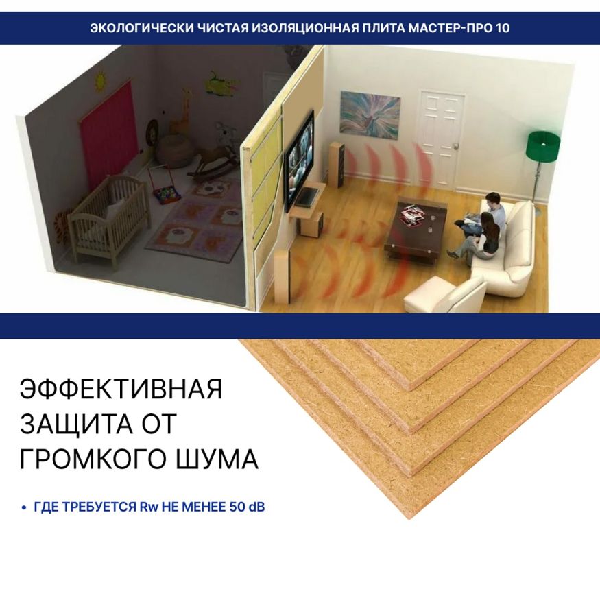 Изоляция хвойная Мастер 10 мм ПРО 1200х600х10 мм (7,2 м²) купить в Тольятти