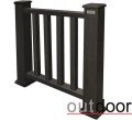 Ограждение из ДПК Outdoor Classic 3D STORM черного цвета купить в Тольятти