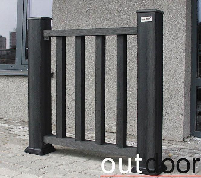 Ограждение из ДПК Outdoor Classic 3D STORM черного цвета купить в Тольятти