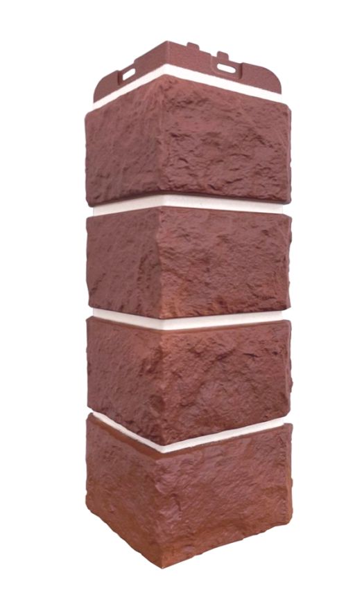 Угол наружный Grand Line, Колотый Камень Design Plus, Корица (белый шов) купить в Тольятти