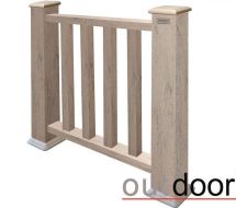 Ограждение из ДПК Outdoor Классик 3D STORM в сером миксе