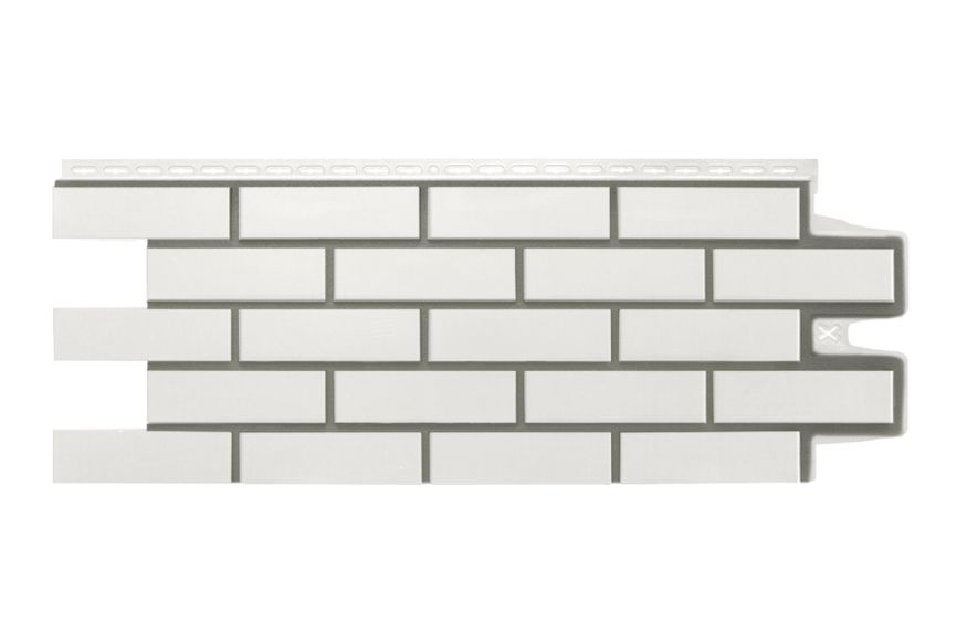 Фасадные панели Grand Line, Клинкерный кирпич Design, Молочный, шов RAL 7006 купить в Тольятти