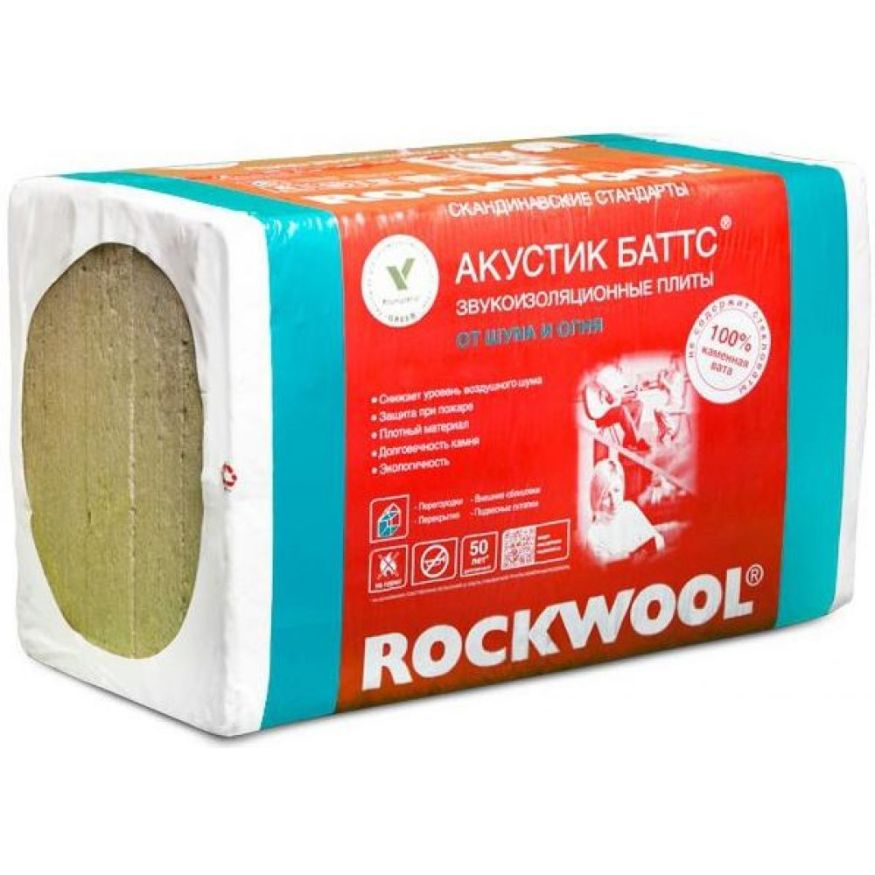 Утеплитель Акустик Баттс 50X600X1000 Rockwool купить в Тольятти