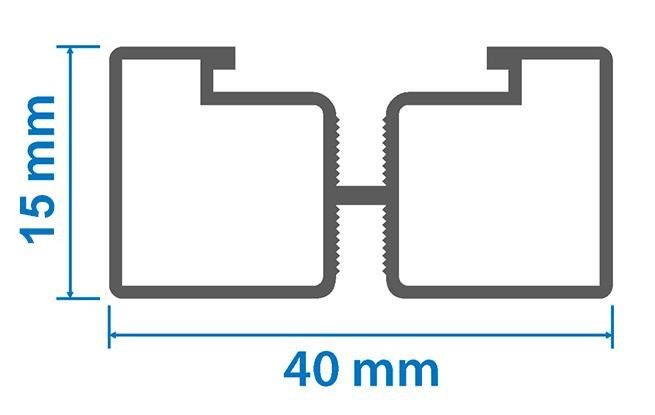 Алюминиевая опорная лага KRONEX Slim 40x15x3000 мм купить в Тольятти