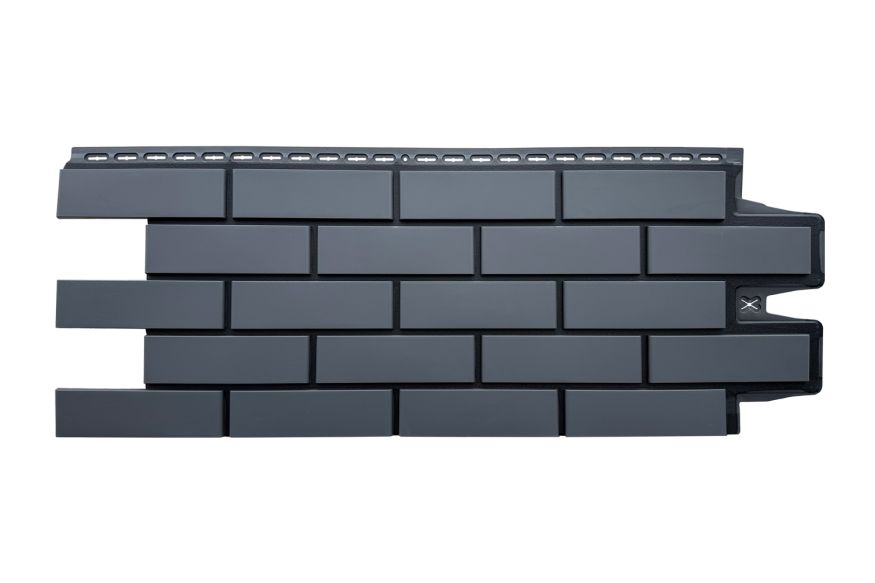 Фасадные панели Grand Line, Клинкерный кирпич Design, Графит, шов RAL 9005 купить в Тольятти