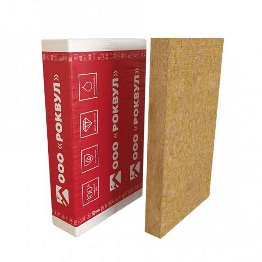 Утеплитель Rockwool Фасад Баттс ОПТИМА 100мм, 2 плиты, 1.44м2, 600х1200мм, 0.144м3 Rockwool купить в Тольятти