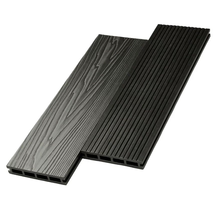 Террасная доска ДПК NanoWood New 3D тиснение + вельвет Графит купить в Тольятти
