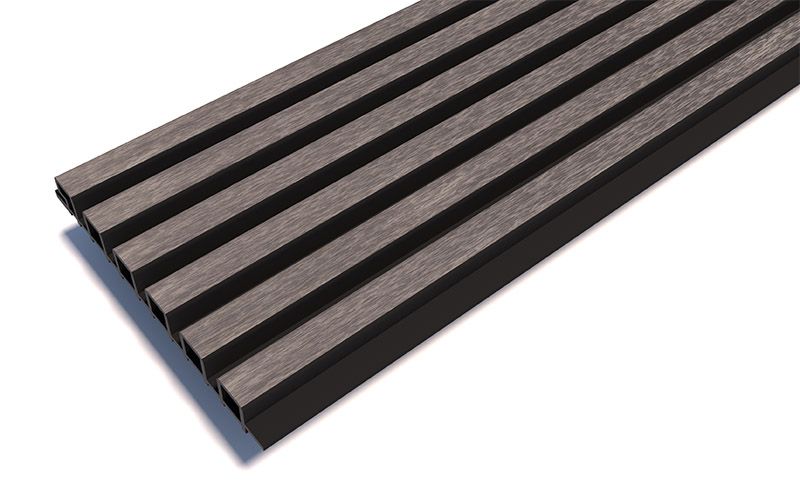 Реечные панели Woodwex, Lines Ultra, Smoke gray купить в Тольятти